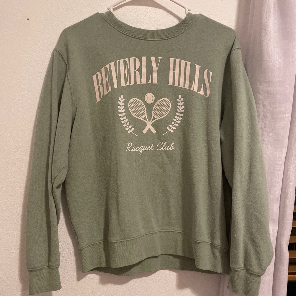 Sage green crew